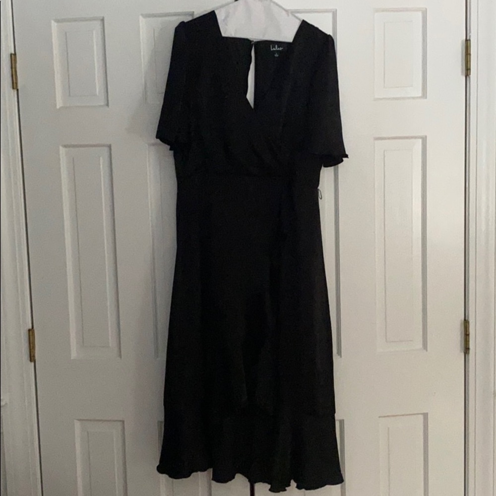 Lulus large black wrap dress